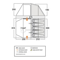 Намет п'ятимісний Vango Beta 550XL Mineral Green (930842)