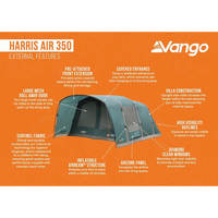 Намет тримісний Vango Harris Air 350 Mineral Green (930838)