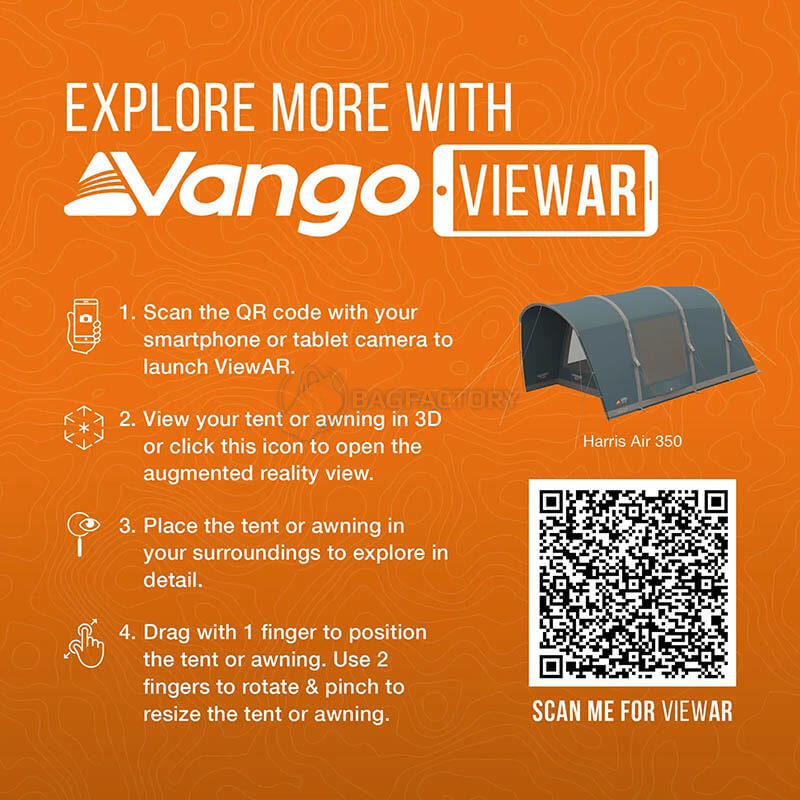 Намет тримісний Vango Harris Air 350 Mineral Green (930838)