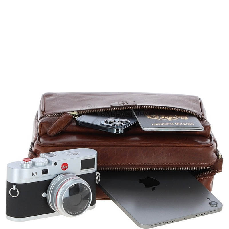 Сумка шкіряна через плече Ashwood T72 Chestnut (T72 CHESTNUT)