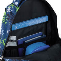 Рюкзак підлітковий GoPack Teens 162M-2 16.5л Синій з принтом (GO24-162M-2)