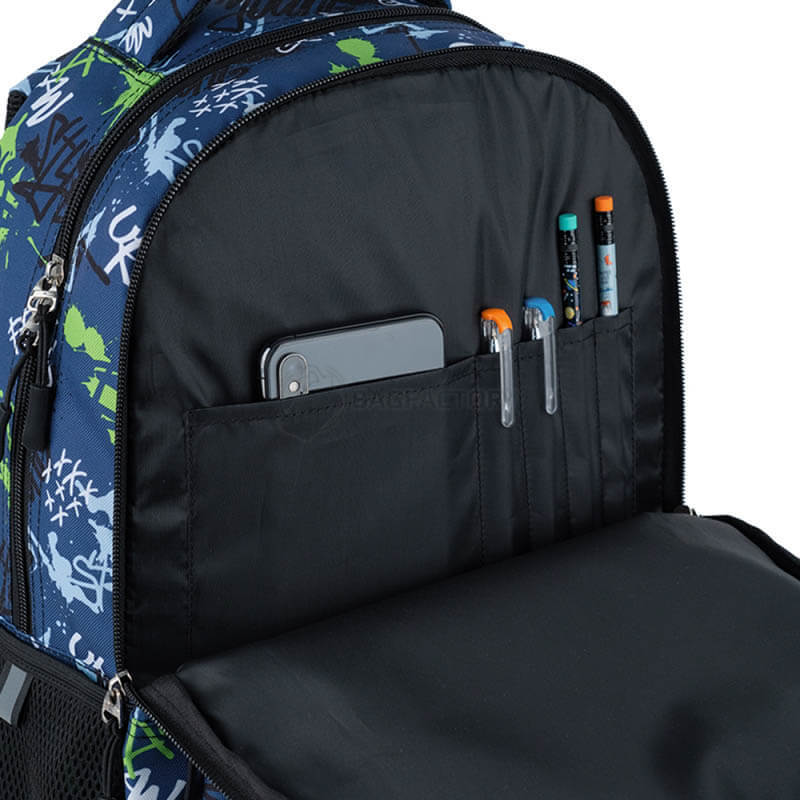 Рюкзак підлітковий GoPack Teens 162M-2 16.5л Синій з принтом (GO24-162M-2)