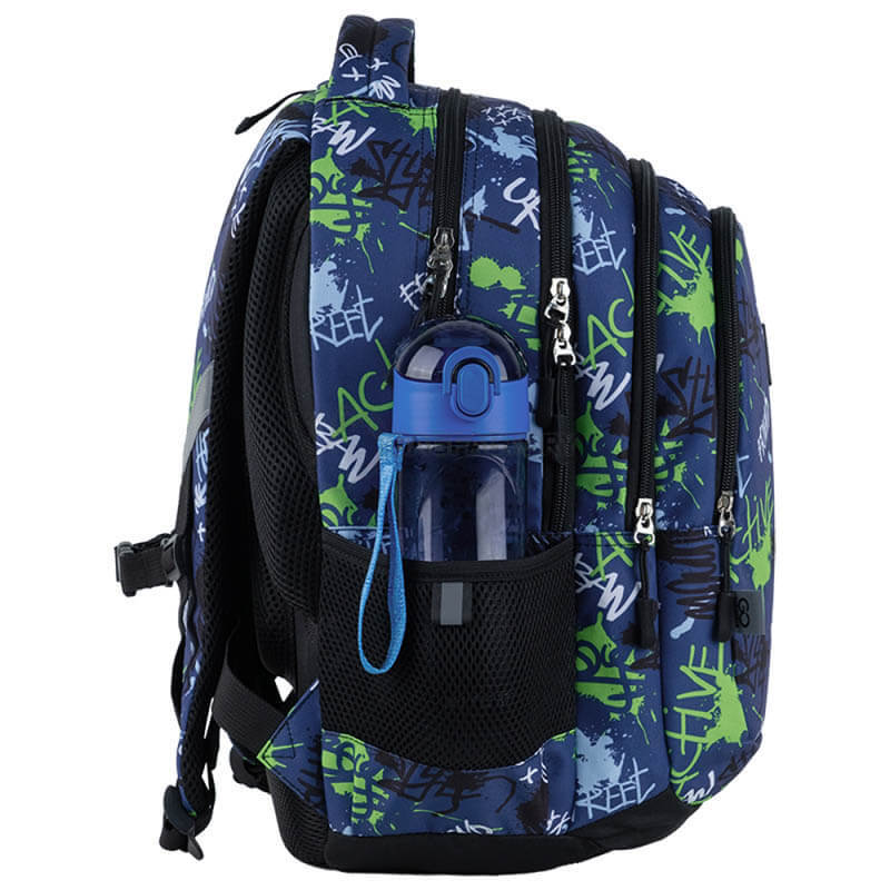 Рюкзак підлітковий GoPack Teens 162M-2 16.5л Синій з принтом (GO24-162M-2)