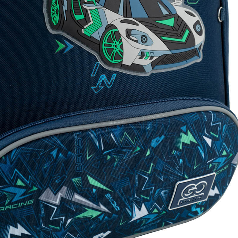 Шкільний каркасний рюкзак GoPack Education Racing Car Синій 12.5л (GO24-597M-7)