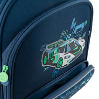 Шкільний каркасний рюкзак GoPack Education Racing Car Синій 12.5л (GO24-597M-7)