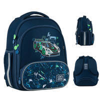 Шкільний каркасний рюкзак GoPack Education Racing Car Синій 12.5л (GO24-597M-7)