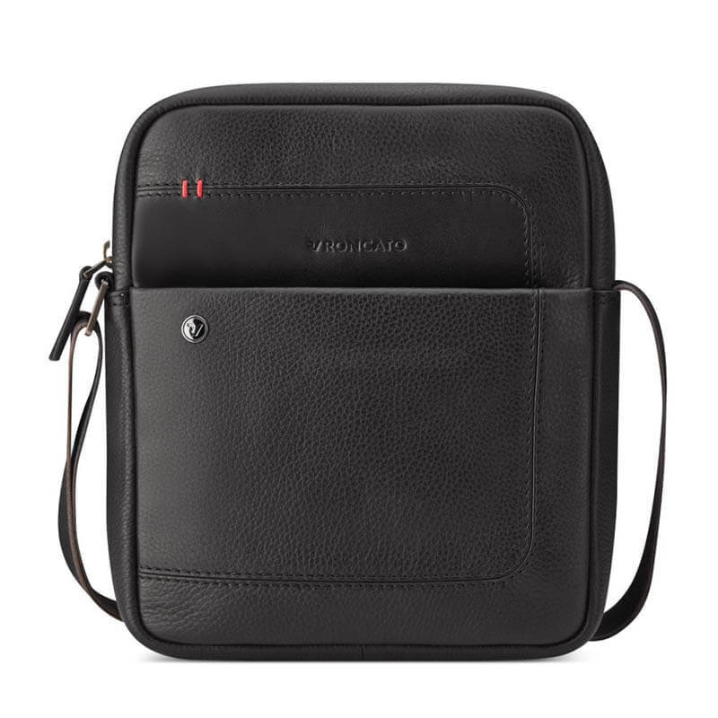 Чоловіча шкіряна сумка Roncato Alaska Чорний (412424/01)