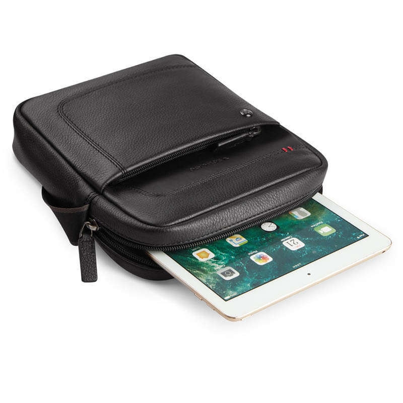 Чоловіча шкіряна сумка Roncato Alaska Чорний (412424/01)