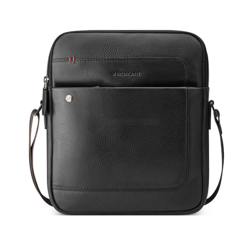 Чоловіча шкіряна сумка Roncato Alaska Чорний (412425/01)