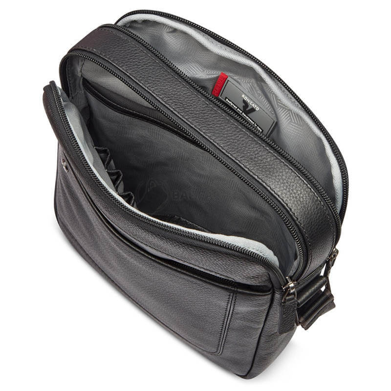 Чоловіча шкіряна сумка Roncato Alaska Чорний (412425/01)