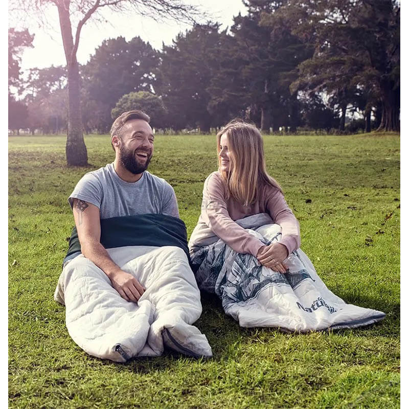 Спальний мішок двомісний Naturehike NH21MSD06 з подушками зелений 215 см (6927595795330)