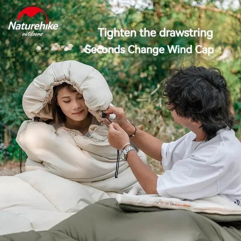 Спальний мішок Naturehike LD150 CNK2300SD016 темно-зелений 225 см (6976023921773)