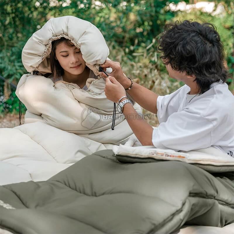 Спальний мішок Naturehike LD250 CNK2300SD016 темно-зелений 225 см (6976023921797)