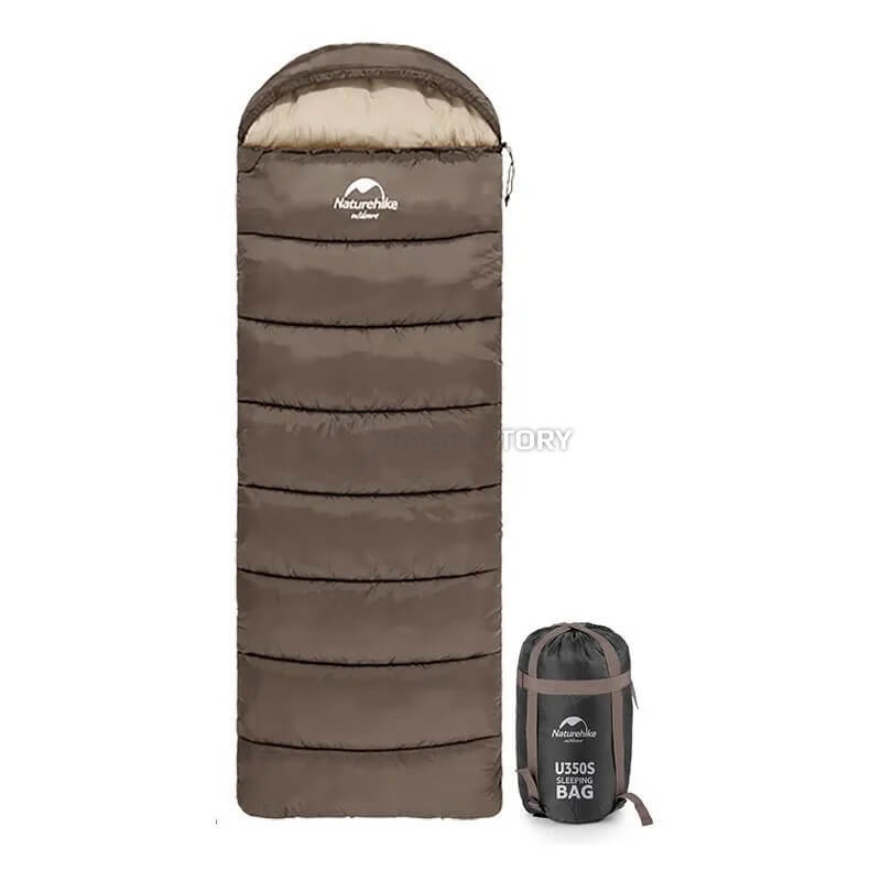 Спальний мішок Naturehike U350 NH20MSD07 (1°C) лівий коричневий 220 см (6927595767221-L)