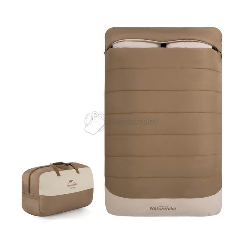 Спальний мішок двомісний Naturehike NH21MSD02 коричневий 205 см (6927595791691)