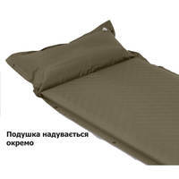 Туристичний килимок Naturehike CNK2300DZ014 30мм з подушкою темно-зелений 192 см (6976023923364)