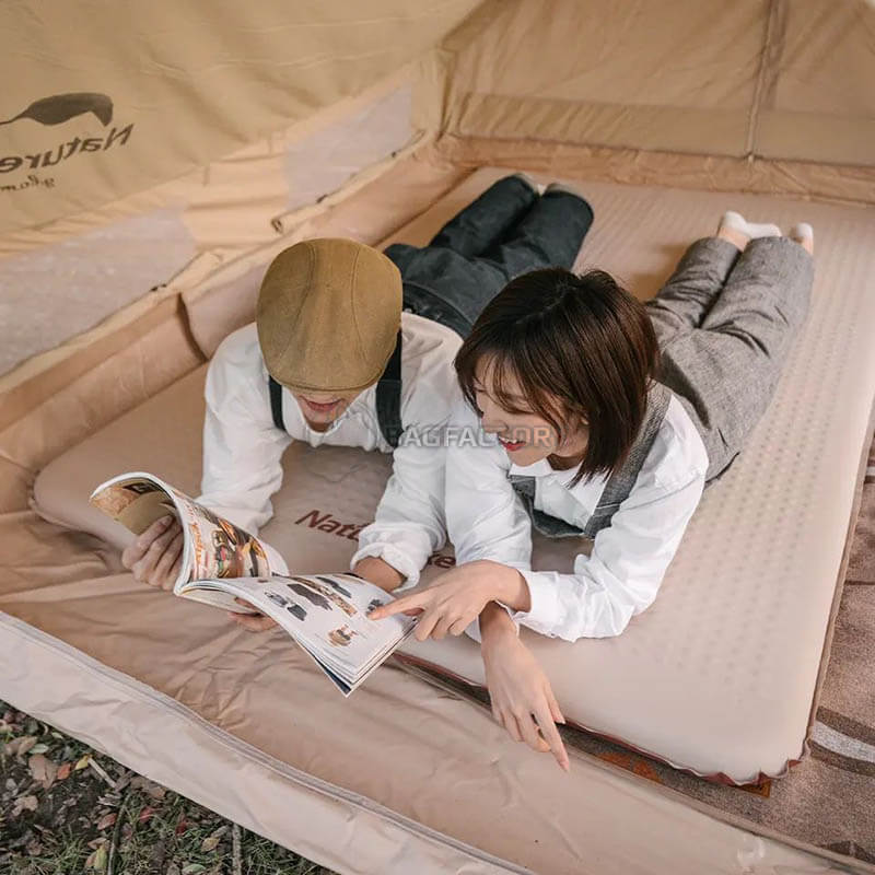 Туристичний килимок подвійний Naturehike NH21FCD11 60мм хакі 200 см (6927595793343)