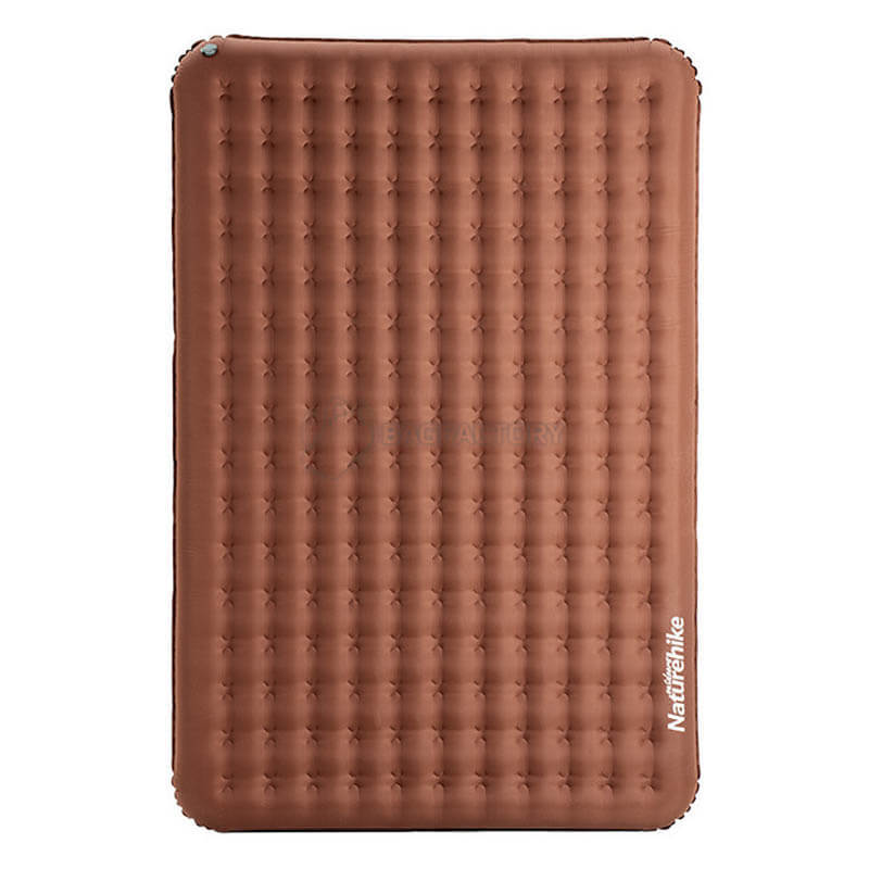Туристичний килимок подвійний Naturehike NH19QD010 надувний теракотовий 200 см (6927595773970)