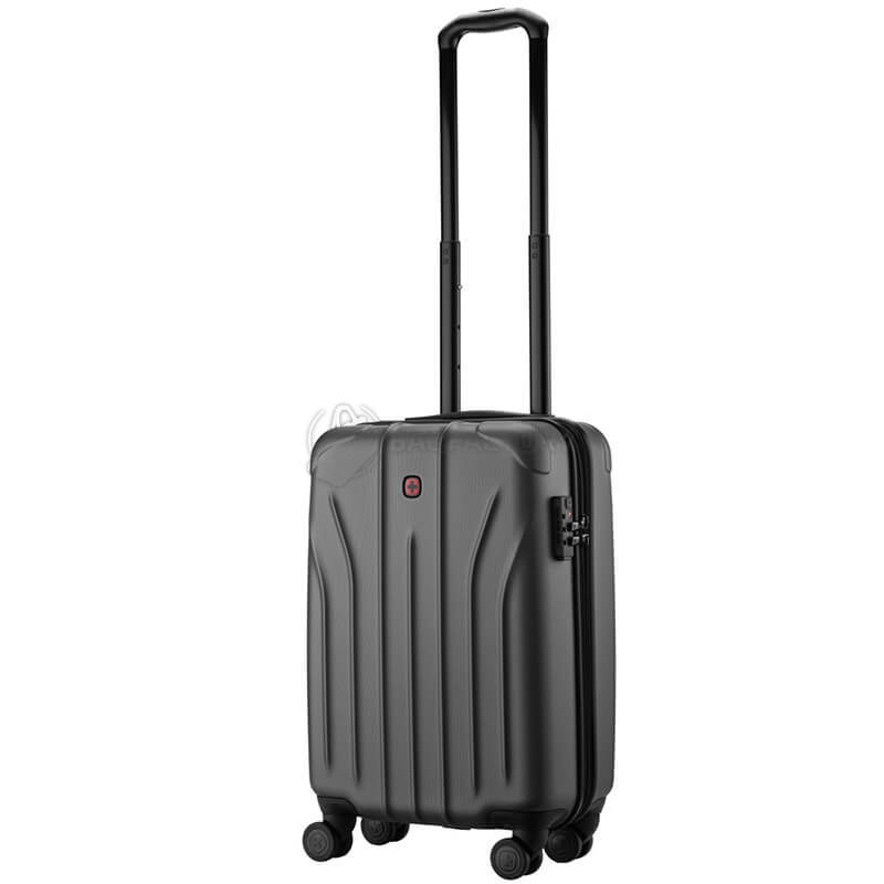 Валіза Wenger Oryson мала пластик 4 колеса 33/43 л сіра (653208)