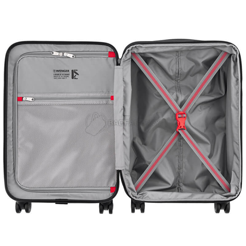 Валіза Wenger Oryson мала пластик 4 колеса 33/43 л сіра (653208)