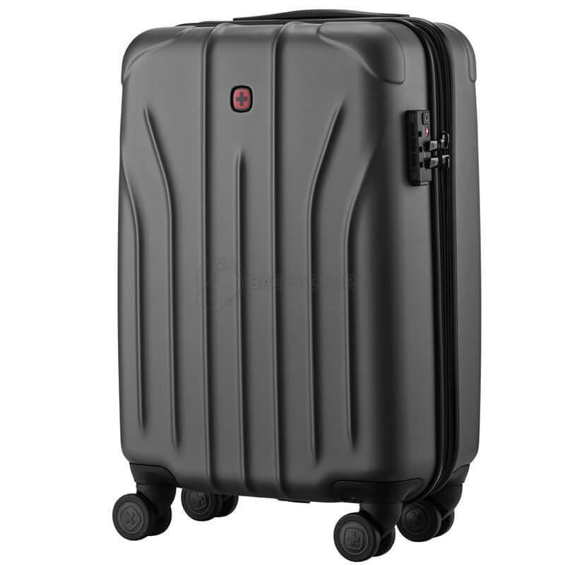 Валіза Wenger Oryson мала пластик 4 колеса 33/43 л сіра (653208)