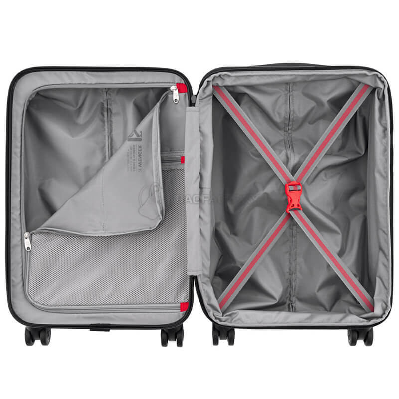 Валіза Wenger Oryson мала пластик 4 колеса 33/43 л сіра (653208)