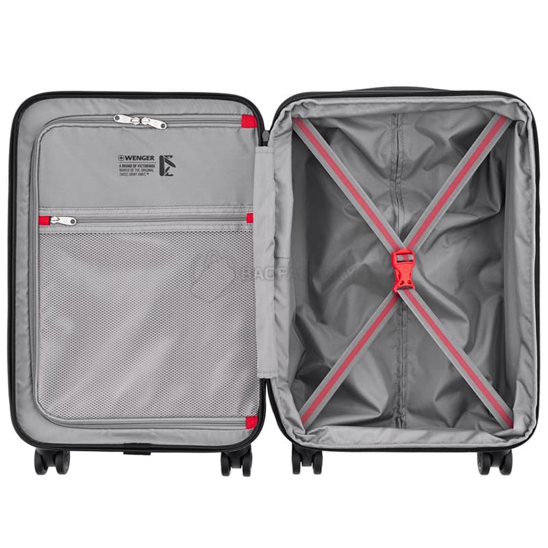 Валіза Wenger Oryson мала пластик 4 колеса 33/43 л чорна (653163)