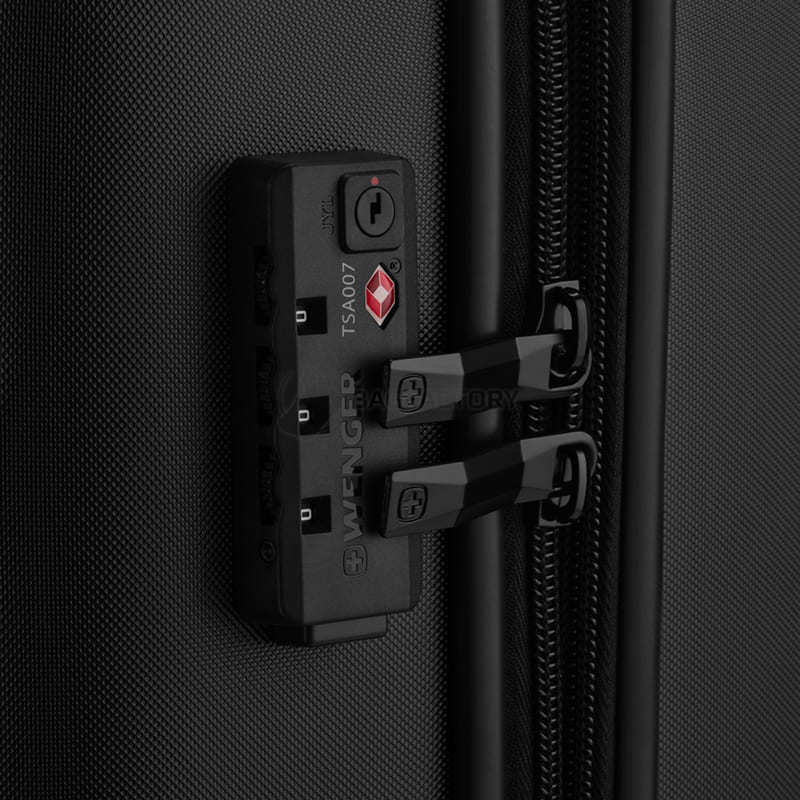 Валіза Wenger Oryson мала пластик 4 колеса 33/43 л чорна (653163)