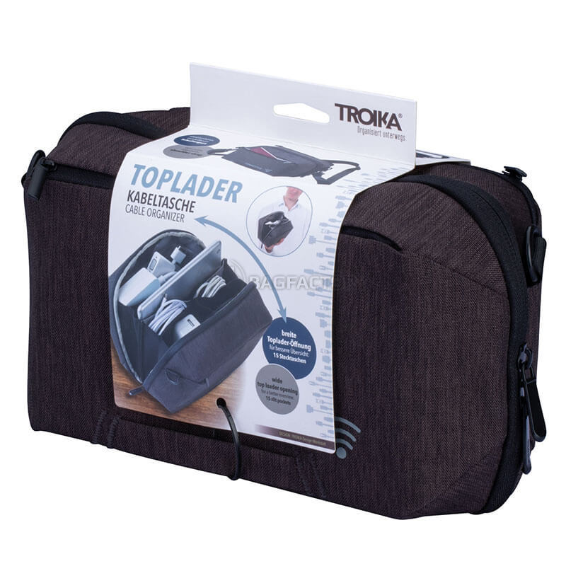 Органайзер для аксесуарів Troika Toplader сірий (CBO33/GY)