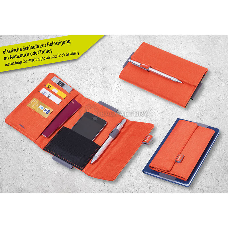 Органайзер-гаманець для подорожей Troika REISEBURO з магнітним замком помаранчевий (TRV55/OR)