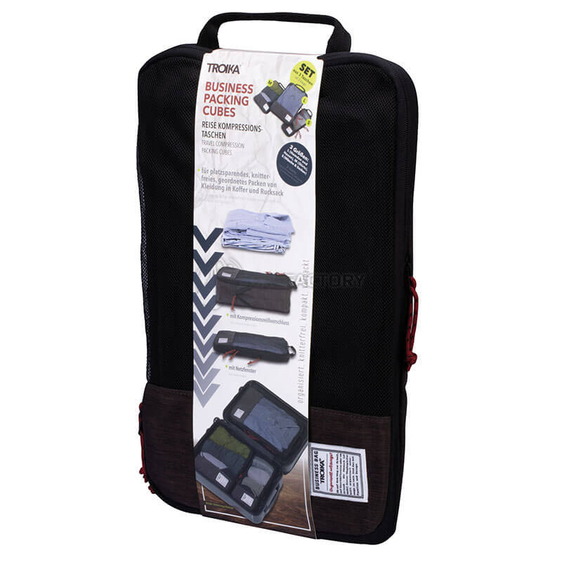 Набір органайзерів для одягу Troika BUSINESS PACKING CUBES 3 шт. (BBG56/GY)