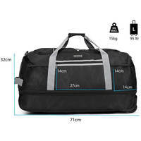 Дорожня сумка на колесах TravelZ Wheelbag Doubleloader foldable black 80L (931069)