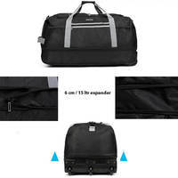 Дорожня сумка на колесах TravelZ Wheelbag Doubleloader foldable black 80L (931069)