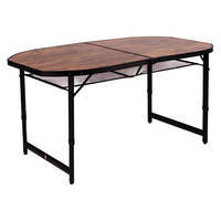 Стіл Bo-Camp Woodbine Oval 150x80 cm Black/Wood look (DAS301532)