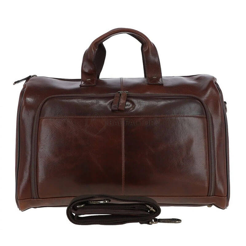 Дорожня шкіряна сумка Ashwood 8150 Brown 36л (8150 BROWN)