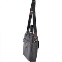 Чоловіча шкіряна сумка Ashwood F83 Black/Mud (F83 BLACK/MUD)