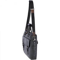 Чоловіча шкіряна сумка Ashwood F83 Black/Mud (F83 BLACK/MUD)