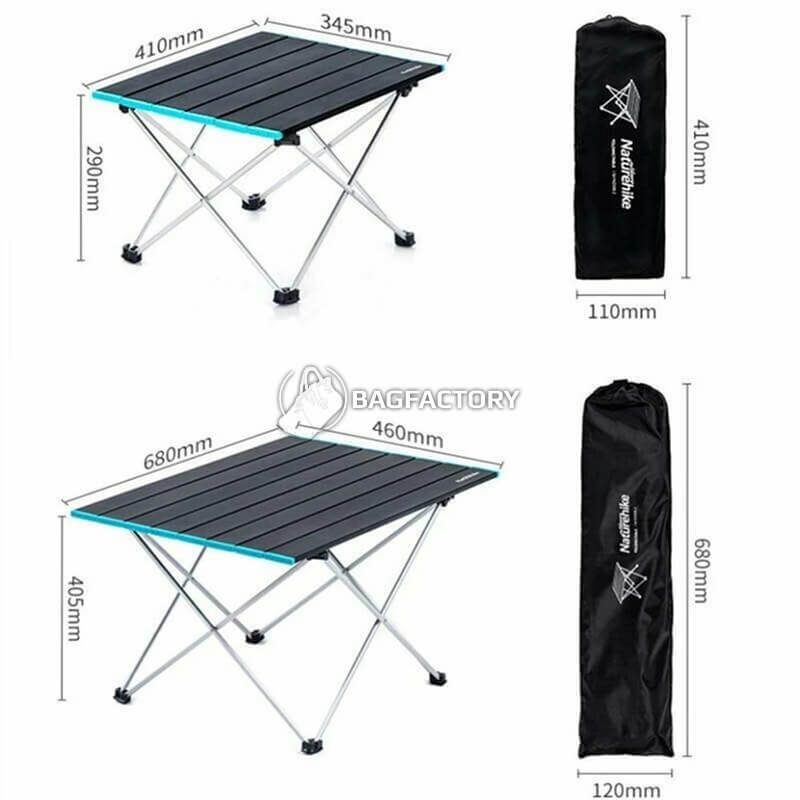 Стіл розкладний Naturehike NH19Z008-Z Розмір S 41х34.5х29 см сірий (6927595737293)
