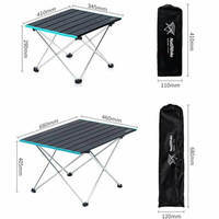Стіл розкладний Naturehike NH19Z008-Z Розмір S 41х34.5х29 см чорний (6927595737309)