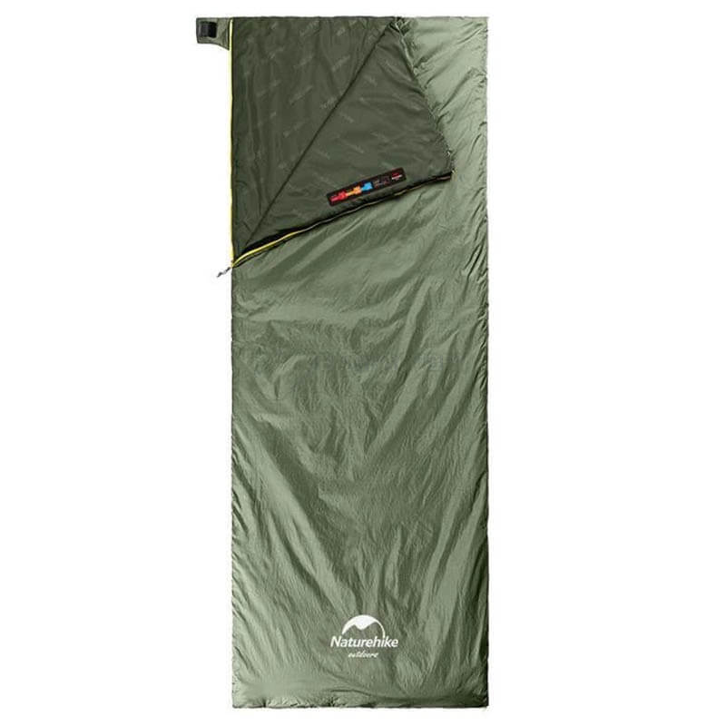 Спальний мішок Naturehike Summer LW180 NH21MSD09 правий 15°C XL 205 см зелений (6927595777961-R)