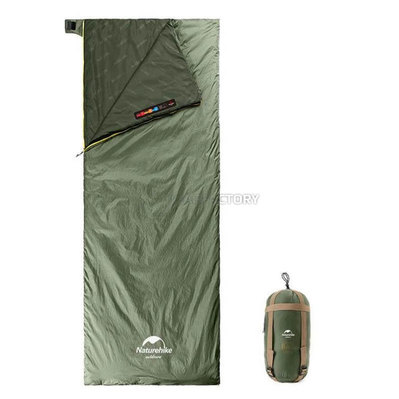 Спальний мішок Naturehike Summer LW180 NH21MSD09 правий 15°C XL 205 см зелений (6927595777961-R)