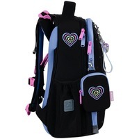 Шкільний каркасний рюкзак Kite Education 531 Love is Чорний 15л (K25-531M-2)
