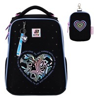 Шкільний каркасний рюкзак Kite Education 531 Love is Чорний 15л (K25-531M-2)