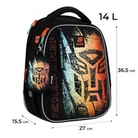 Шкільний каркасний рюкзак Kite Education 555 TF Чорний 14л (TF25-555S)
