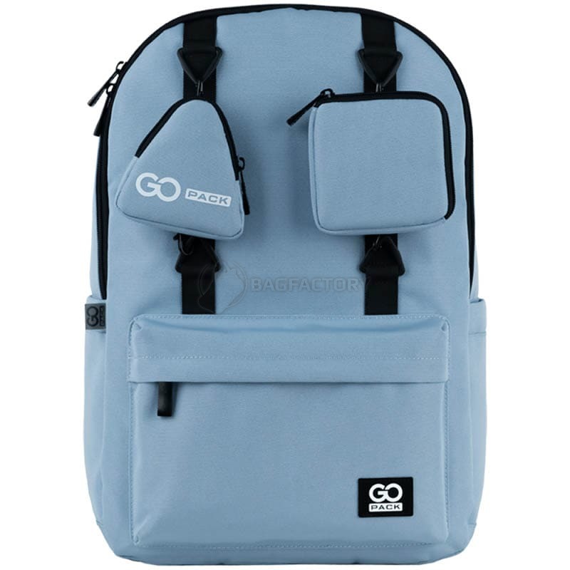 Міський підлітковий рюкзак GoPack Education Teens 178 сіро-блакитний 19л (GO25-178L-3)