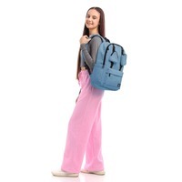 Міський підлітковий рюкзак GoPack Education Teens 178 сіро-блакитний 19л (GO25-178L-3)