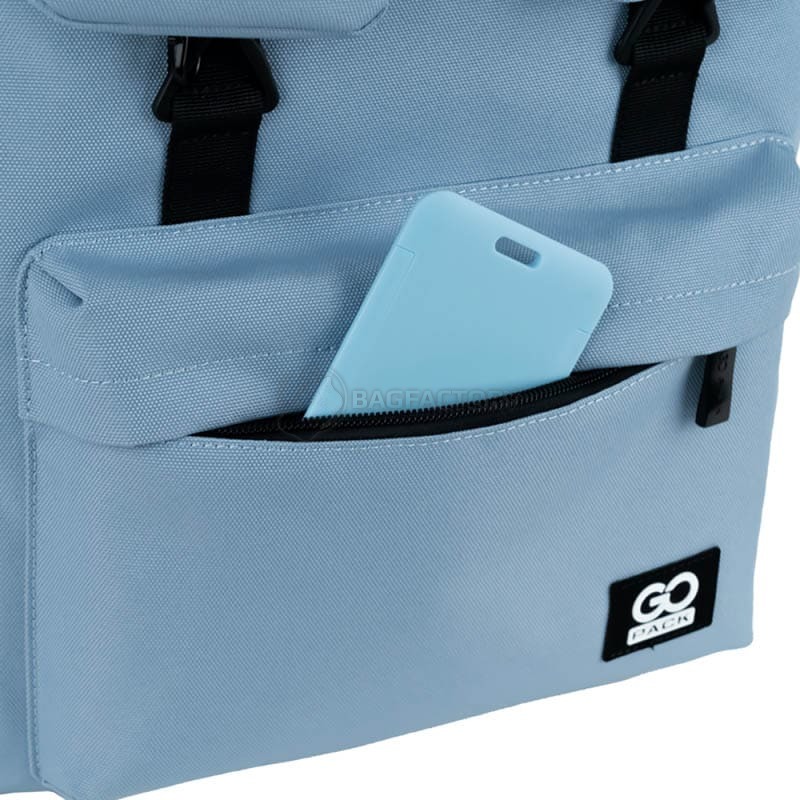 Міський підлітковий рюкзак GoPack Education Teens 178 сіро-блакитний 19л (GO25-178L-3)