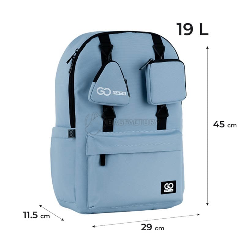 Міський підлітковий рюкзак GoPack Education Teens 178 сіро-блакитний 19л (GO25-178L-3)