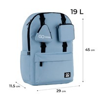 Міський підлітковий рюкзак GoPack Education Teens 178 сіро-блакитний 19л (GO25-178L-3)