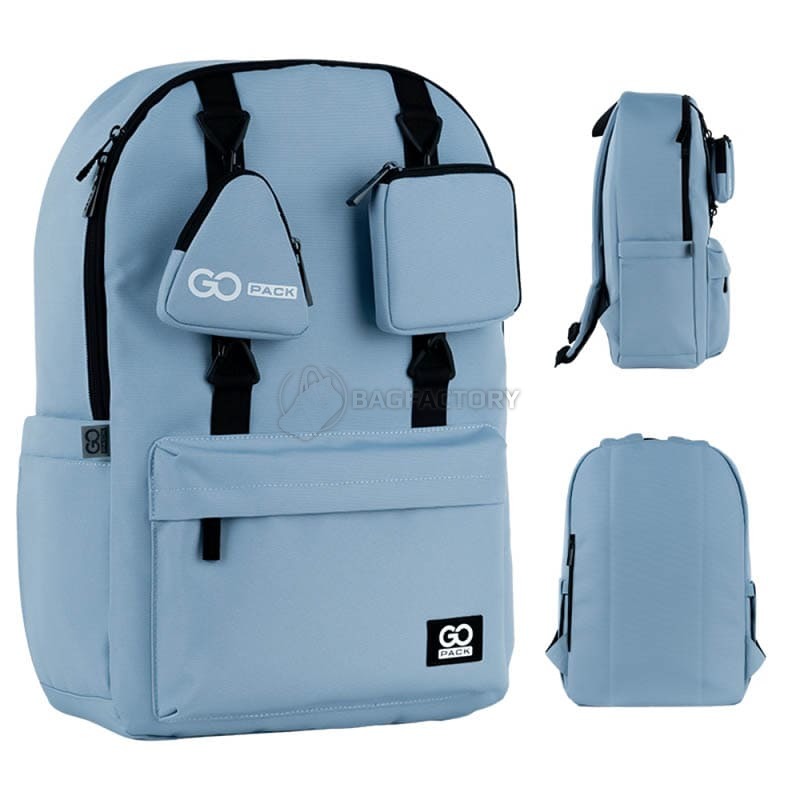Міський підлітковий рюкзак GoPack Education Teens 178 сіро-блакитний 19л (GO25-178L-3)